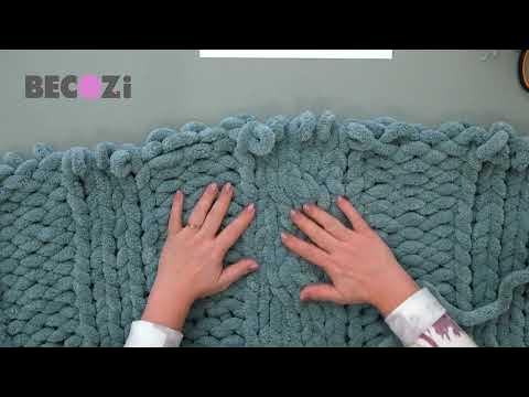 HAND KNIT A CHUNKY BLANKET/CABLE KNIT 