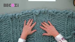 HAND KNIT A CHUNKY BLANKET/CABLE KNIT