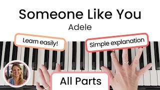 How to play Someone Like You - Adele | EASY Piano Tutorial!!