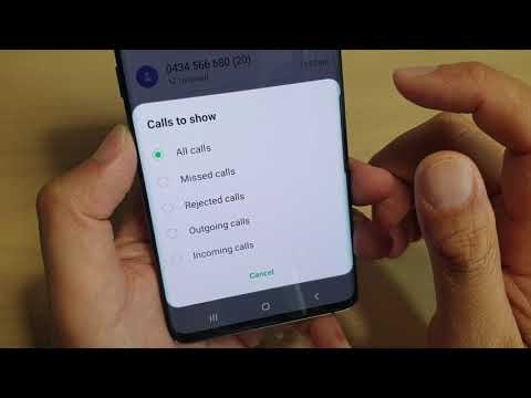 Learn how you can set call logs to show all calls, missed rejected, outgoing, or incoming calls on samsung galaxy s10 / s10+ s10e. follow us twit...