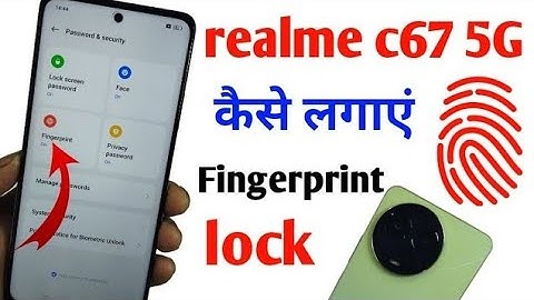 Realme c67 display fingerprint setting/Realme c67 5g fingerprint screen lock/fingerprint sensor