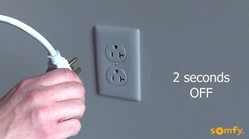 somfy powered rolling shutter rts resetting motor to factory mode using a double power cut