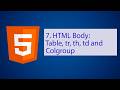 HTML Tutorial: Tables in HTML | table, tr, th, td in html | HTML Full Course | Muhammad Bilal