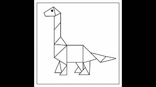 Geometric Dinosaur Coloring Book #diycraft #dinosaurs #gamesforkids #coloringbook