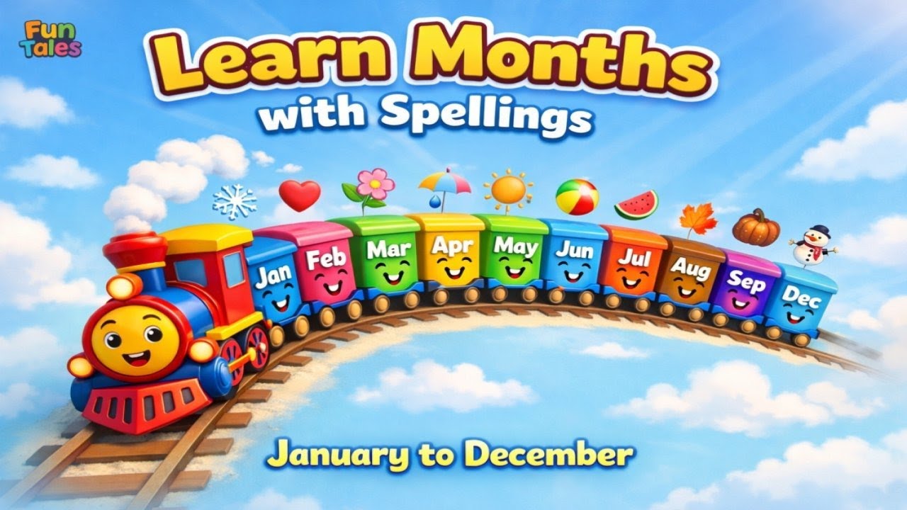 Learn Months with Spellings | January to December Song