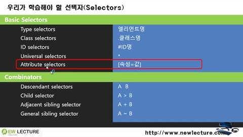 프론트엔드, 백엔드 개발자를 위한 HTML5, CSS3 강의 31강 - 속성 선택자