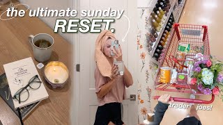 SUNDAY RESET | workout, meal prep, cleaning, skincare & more