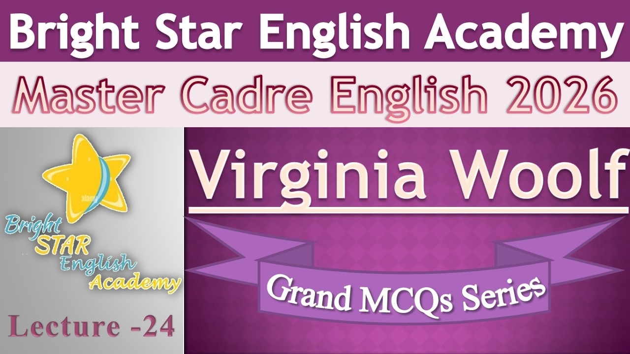 Most Important MCQs on Virginia Woolf #lecture  - 24##Modern Age ##Must Watch##