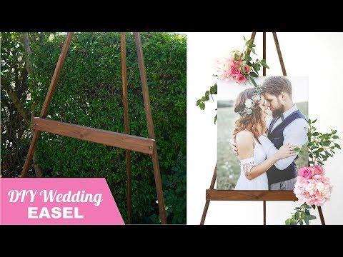 BirdsParty DIY Wedding Easel 👰 Tutorial - How to make standing tripod  easel to display wedding sign 