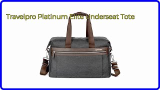 REVIEW (2026): Travelpro Platinum Elite Underseat Tote. ESSENTIAL details. screenshot 1