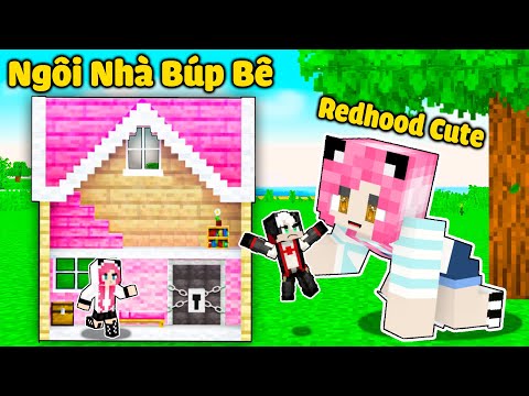 MỀU 24 GIỜ BẮT CÓC REDHOOD BỎ VÀO NGÔI NHÀ BÚP BÊ TRONG MINECRAFT*MỀU BIẾN CHỊ PANDA THÀNH BÚP BÊ MC