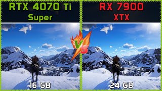 RTX 4070 Ti Super vs RX 7900 XTX - FHD, QHD, UHD 4K