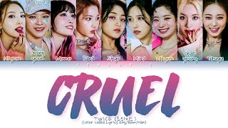 Download lagu TWICE CRUEL Lyrics (트와이스 CRUEL 가사) (Color Coded Lyrics)