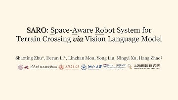 SARO: Space-Aware Robot System for Terrain Crossing via Vision-Language Model