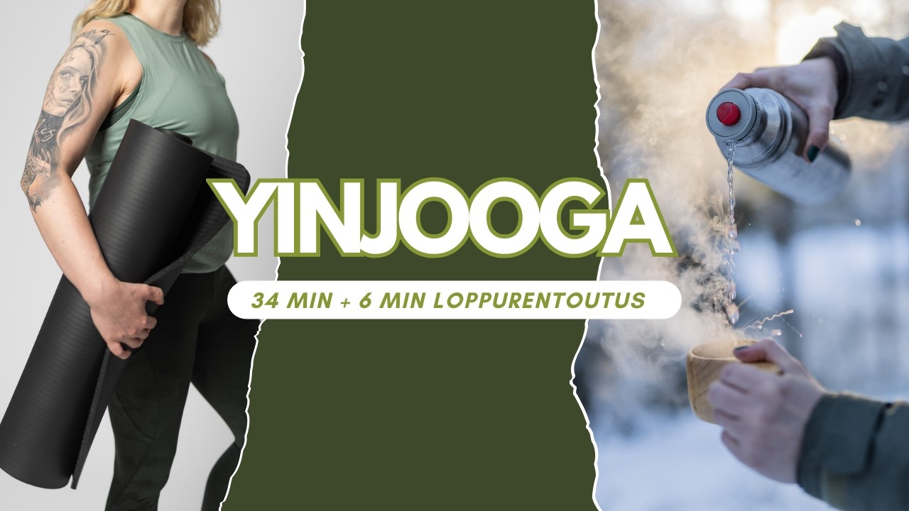 Yinjooga 34 min + 6 min loppurentoutus | Niska-hartiaseutu & lonkat | Rentouttava yinjooga kotona