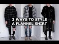 3 Ways to Style a Flannel Shirt | Oversized, Longline, Plaid Shirt | Gallucks