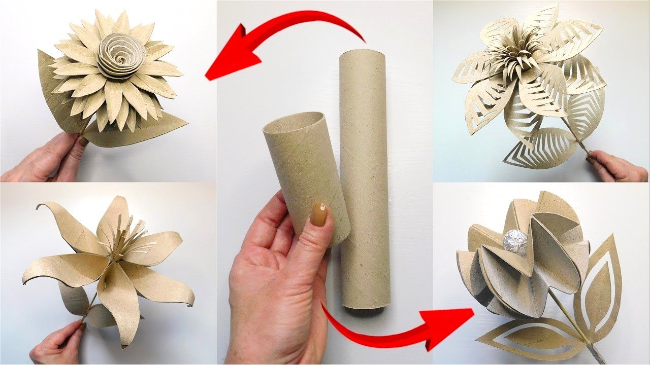 Look How Smart I Reuse Paper Rolls ♻️ Creative Recycling DIY Ideas 💚 Easy Flower Craft Tutorials