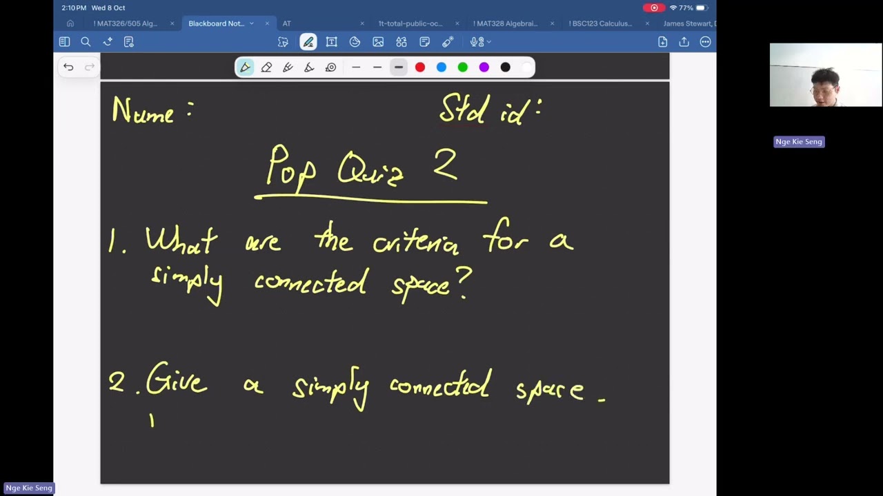 Functoriality of Induced Homorphism on pi_1 | Algebraic Topology Lecture 4 | Nge Kie Seng 251008