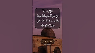 سورة آل عمران الآية ١١٣ و ١١٤ بصوت الشيخ محمد صديق المنشاوي