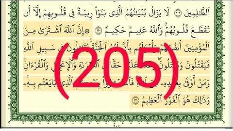 سورة التوبة  رقم الصفحة 205 مجود بصوت القارئ الشيخ أيمن سويد حفظه الله