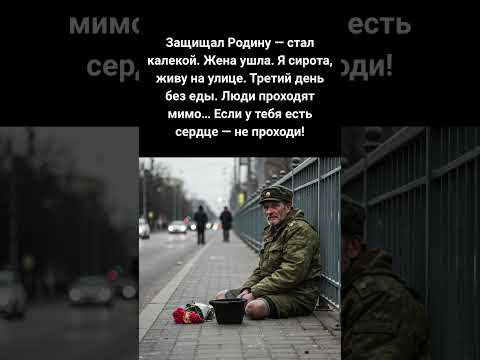 Защищал Родину — стал калекой. Жена ушла. Я сирота, живу на улице. Третий день без еды.