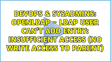 Openldap - ldap user can