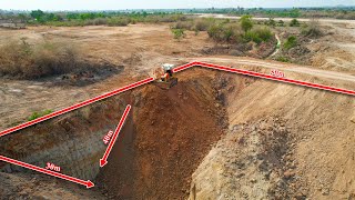 Updated! Amazing Resize Road on Canal Project, By Bulldozer D31P Push Soil and Dump Trucks [Part 3]