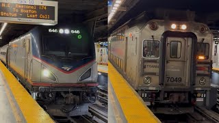 Amtrak NE Regional Train P174 NJT North Jersey Coast Line Train 3251 At New York Penn Station