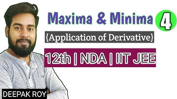 Maxima and Minima Word Problems | App of Derivative | CBSE 12 Maths | Deepak Roy