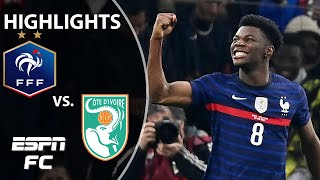 France vs. Ivory Coast: Aurelien Tchouameni's stoppage-time header seals win | Highlights | ESPN FC