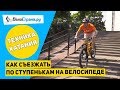 Как съезжать по ступенькам на велосипеде