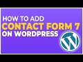 How to add a Contact Form 7 on WordPress