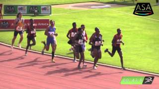 Celebrity SA Champs 2016 - Men u/23 800m Profile