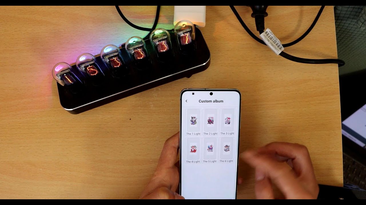 How to set NovelLife Tube Clock as Electronic Album