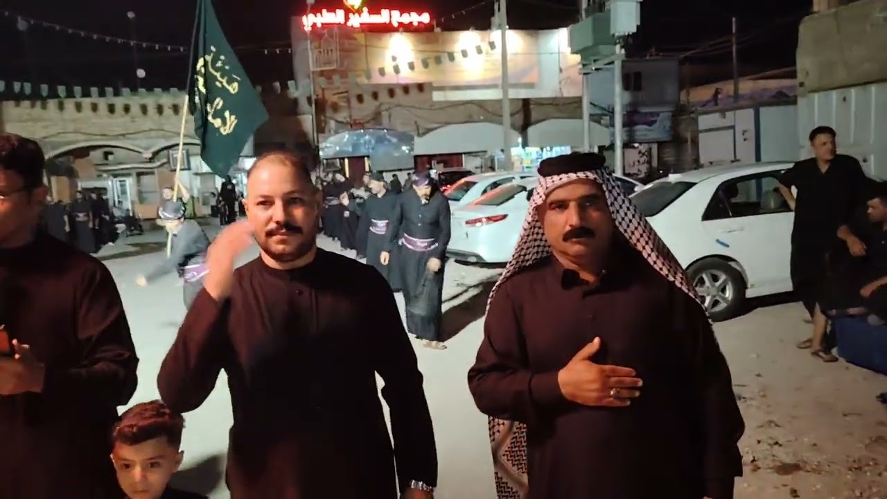 نزول عزاء زنجيل موكب الامام المنتظرع استشهاد الامام زين العابدين الامام السجاديوم 25 محرم الحرام/ 