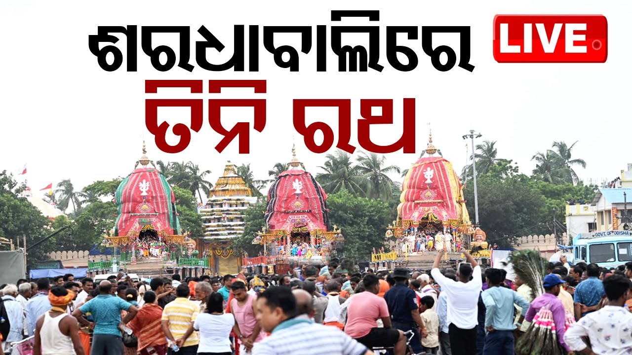 Ad Free | ଶରଧାବାଲିରେ ତିନିରଥ|Puri Rath Yatra 2024