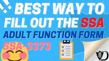 HOW TO WIN DISABILITY BENEFITS USING THE ADULT FUNCTION FORM