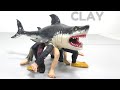 How to make a ZOMBIE SHARK  (ZOM 100) with plasticine or clay in steps - My Clay World