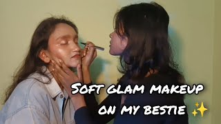 Soft Glam on My Best Friend ✨ Wait for the Final Look screenshot 2