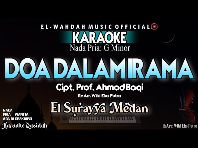 DOA DALAM IRAMA Karaoke (El Surayya Medan) Nada Pria | Slow Version class=