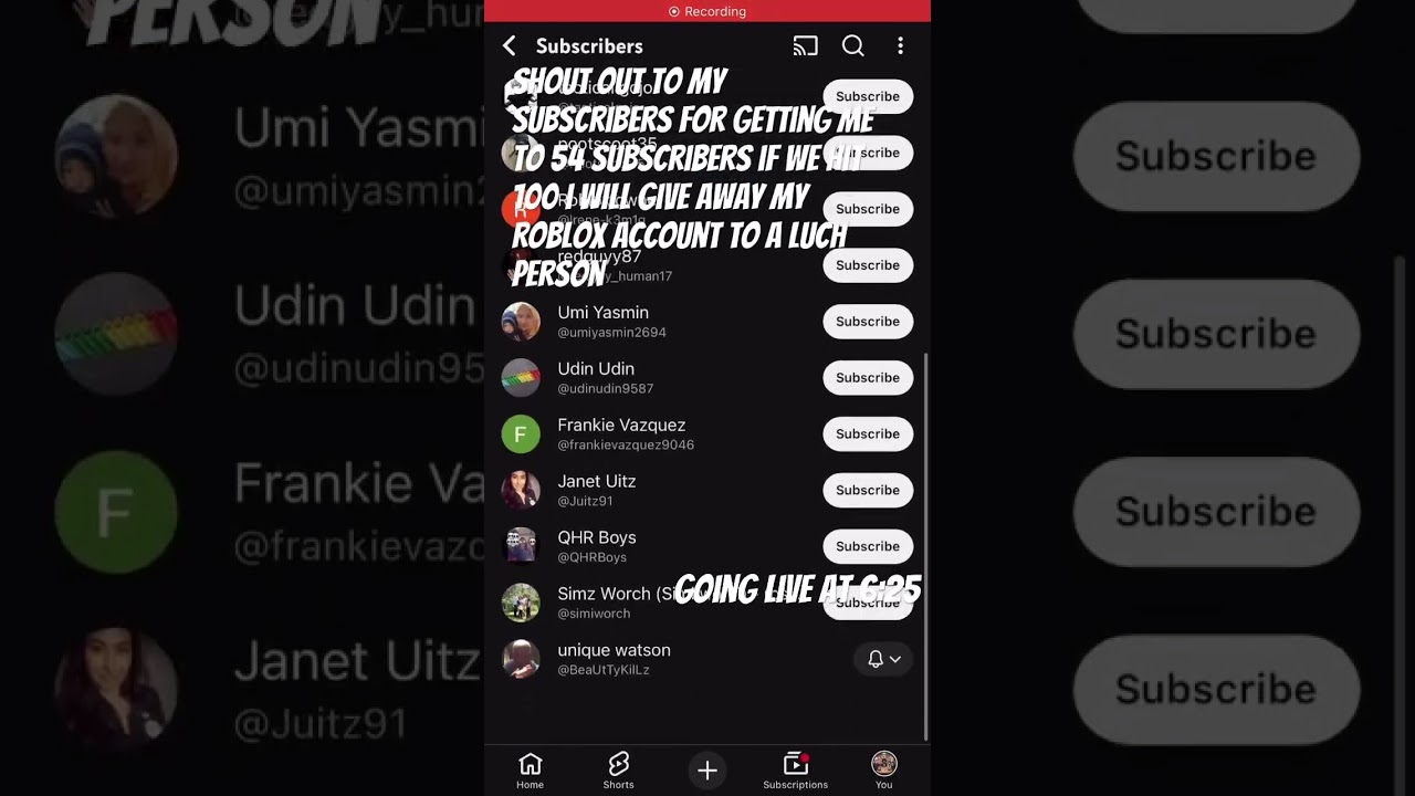 Giveaway live stream 