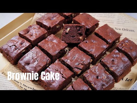 零失败黑巧克力布朗尼, 脆皮软心超级简单 How to make the best ever Fudgy Brownie in 10 minutes