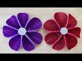 How to Make Glitter Foam Sheet Flowers / DIY Making Flower from Glitter Sheet