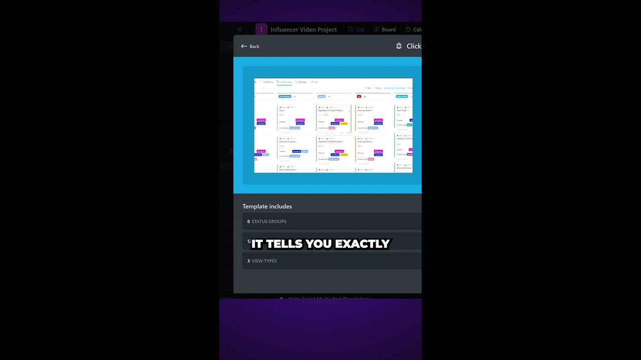 Discover templates in ClickUp