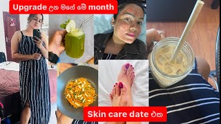 වෙනස් වුනු June solo date එක ❤️ |Vampire facial |Skin care day | Solo date beautytips bhagya 