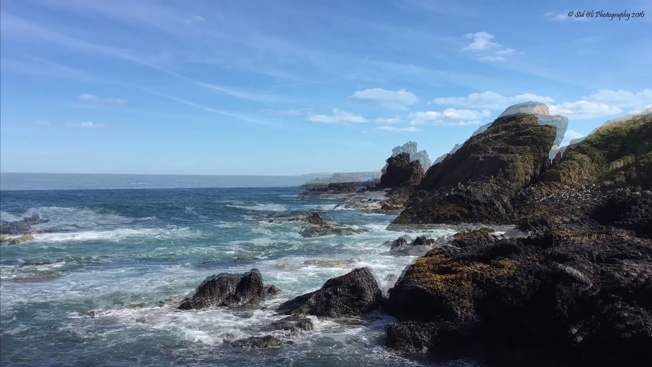 The waves beating on the rocks at St Abbs Head