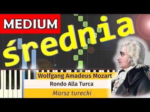 🎹 Marsz Turecki (Rondo Alla Turca, Mozart) - Piano Tutorial (średnia wersja MEDIUM) 🎵 NUTY W OPISIE🎼