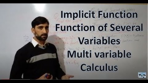 Implicit function /Urdu/Function of several variables/multi variable calculus /lecture 6