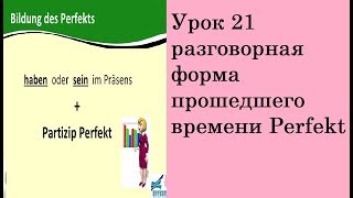 Урок 21 разговорная форма прошедшего времени Perfekt Урок 21 разговорная форма прошедшего времени Perfekt