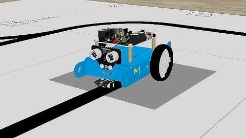mBot simulation in V-REP, line follower